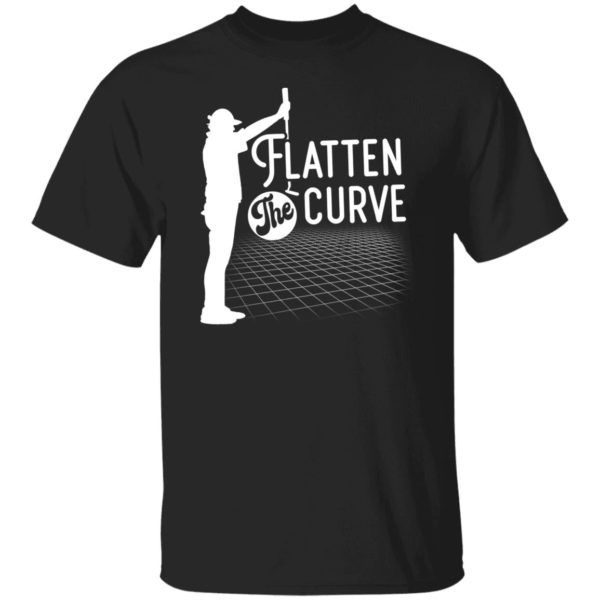 flatten the curve cotton tee shirt