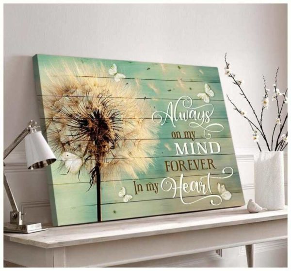 always on my mind butterfly wall art (canvas & poster)