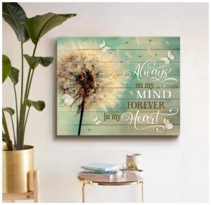 always on my mind butterfly wall art (canvas & poster)