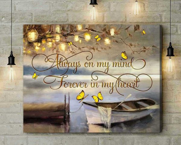 butterfly forever in my heart wall art memorial decor