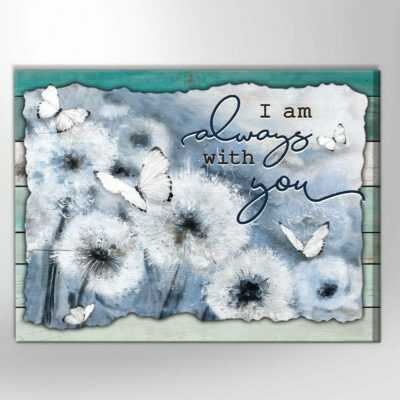 butterfly i am always with you dandelion wall art floral decor