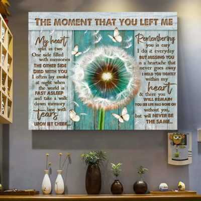 butterfly the moment that you left me dandelion wall art floral decor