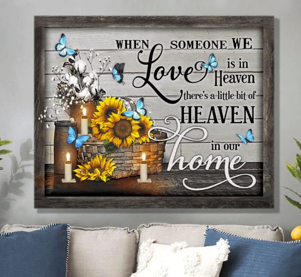 butterfly when someone we love is in heaven wall art floral decor