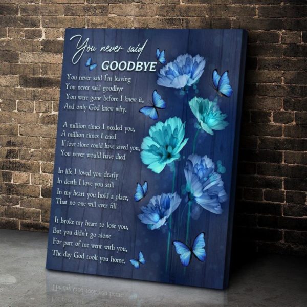 butterfly you never said goodbye wall art canvas decor