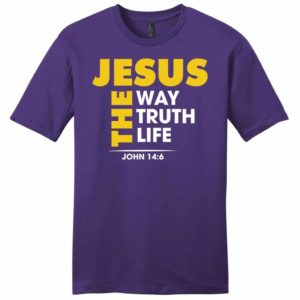 jesus the way the truth and the life john 14:6 mens christian t-shirt