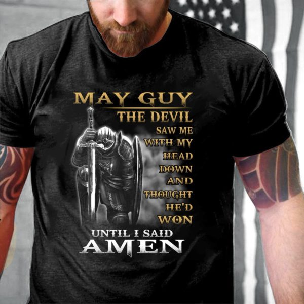 veterans shirt - may guy the devil saw me with my head t-shirt