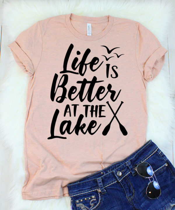 life is better at the lake t-shirt