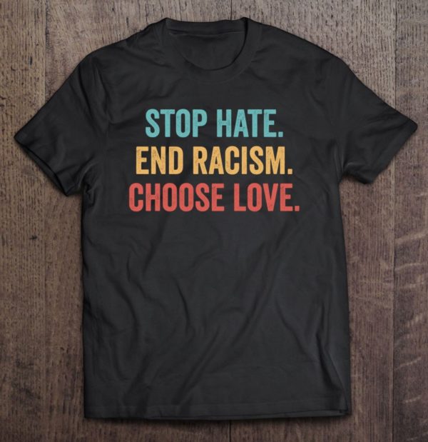 choose love buffalo - stop hate end racism choose love t-shirt