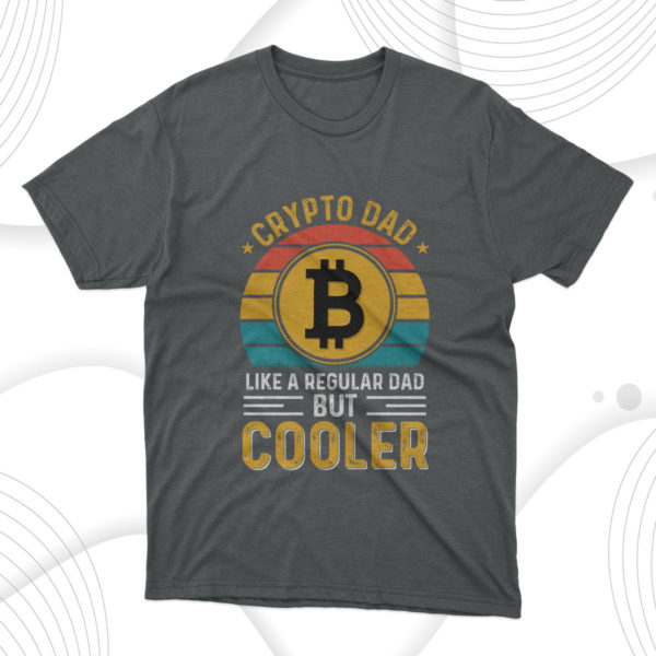 cooler crypto dad retro sunset t-shirt, fathers day gift tee shirt