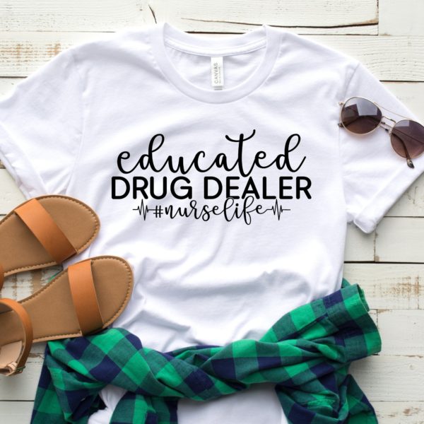 educated drug dealer graphic unisex t-shirt