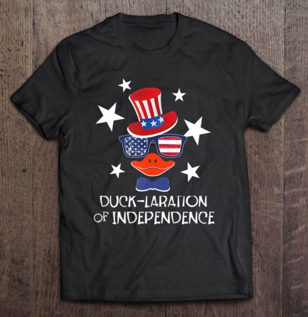 funny duck lover 4th of july patriotic pun tops men kids boy t-shirt