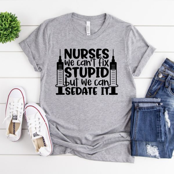 funny nurse slogan graphic unisex t-shirt