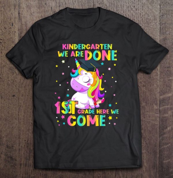 kindergarten graduation magical unicorn graduate for girls t-shirt