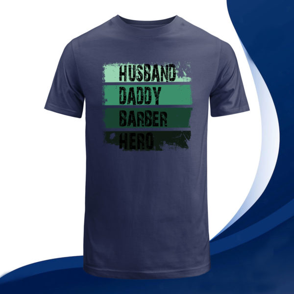 husband daddy barber hero t-shirt, gift for best father