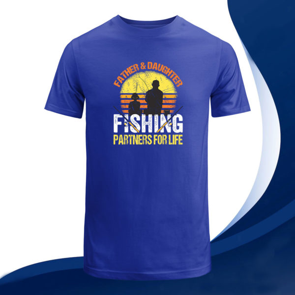 father and daughter fishing partners for life t-shirt