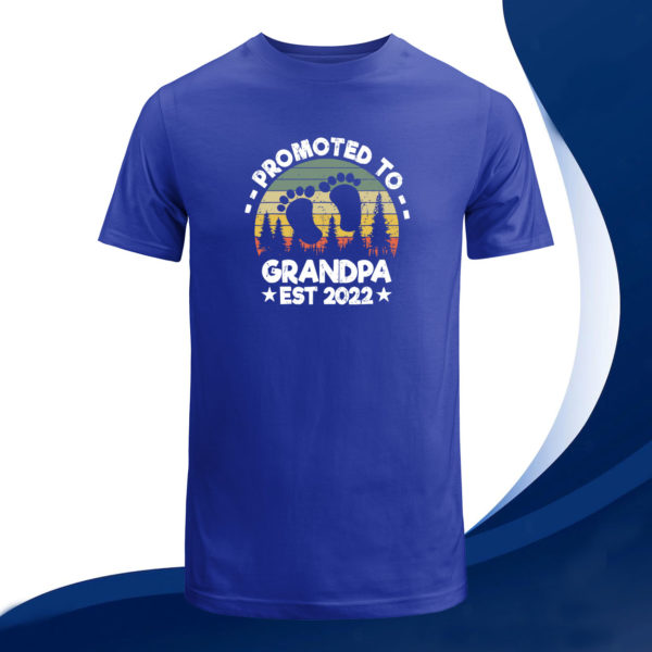 promoted to grandpa est 2022 t-shirt, gift for dad