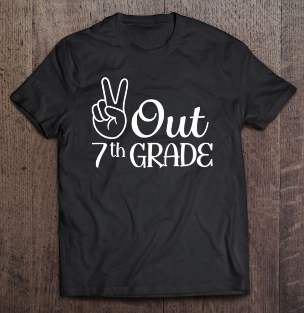 summer last day of school graduation peace out 7th grade t-shirt