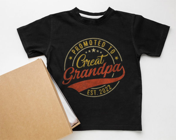 mens promoted to great grandpa est 2022 new grandpa first grandpashirt shirt unisex t-shirt