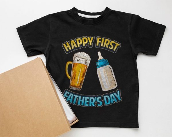 happy first fathers day dad parent t-shirt