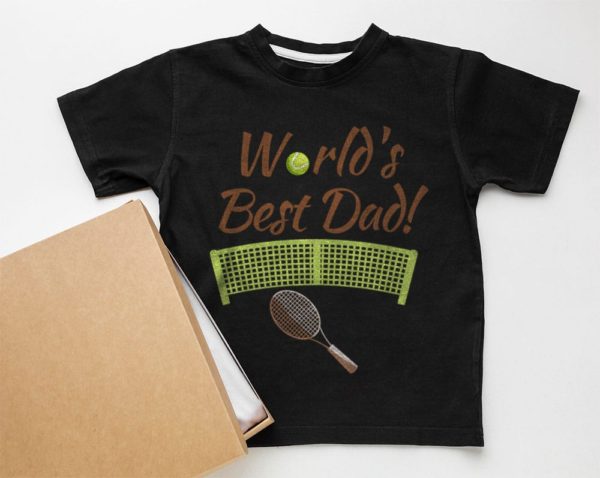 world?s best tennis dad t-shirt