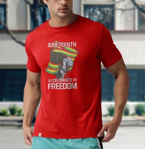 juneteenth celebrate freedom flag t-shirt