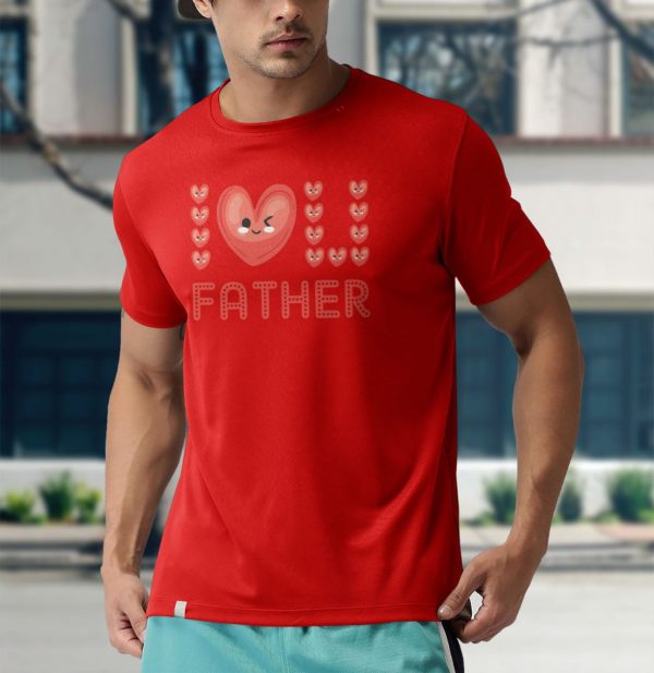love father love heart funny t-shirt