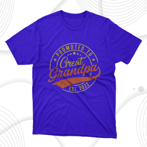 mens promoted to great grandpa est 2022 new grandpa first grandpashirt shirt unisex t-shirt