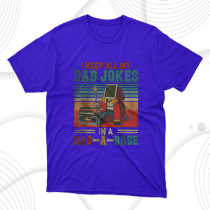 vintage i keep all my dad jokes in a dad a base computer unisex t-shirt