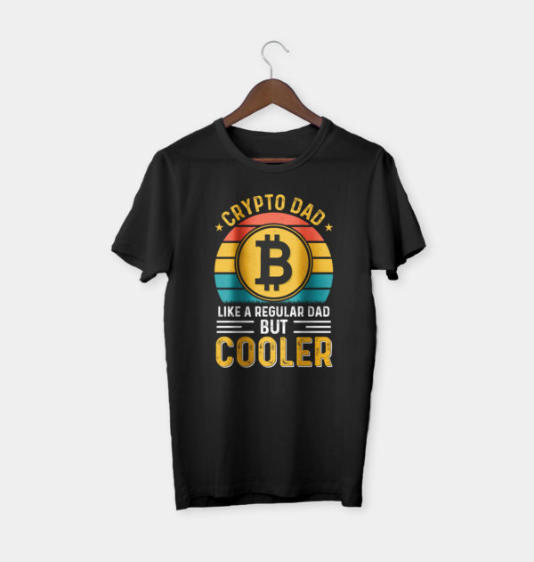 cooler crypto dad retro sunset t-shirt, fathers day gift tee shirt