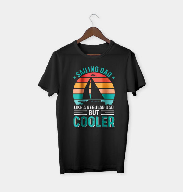 cooler sailor dad retro sunset t-shirt
