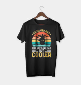 father's day gift cooler drummer dad fathers day t-shirt