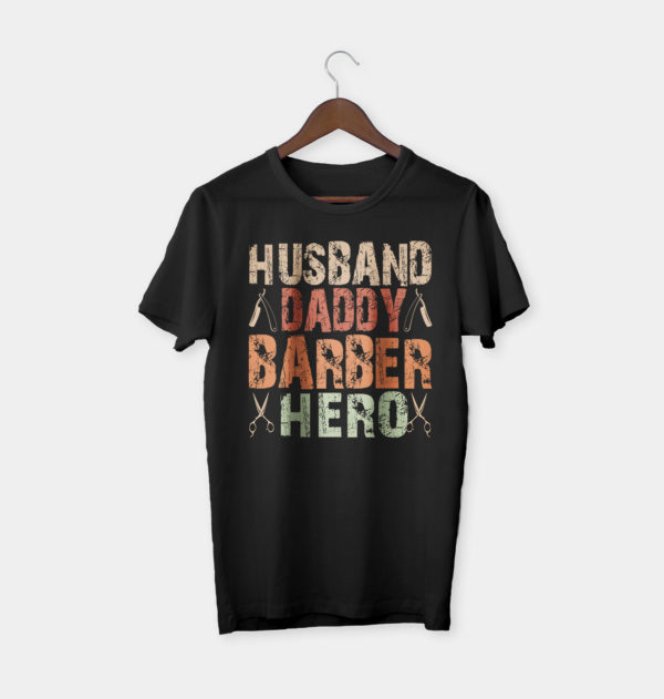 husband daddy barber t-shirt, gift for best father
