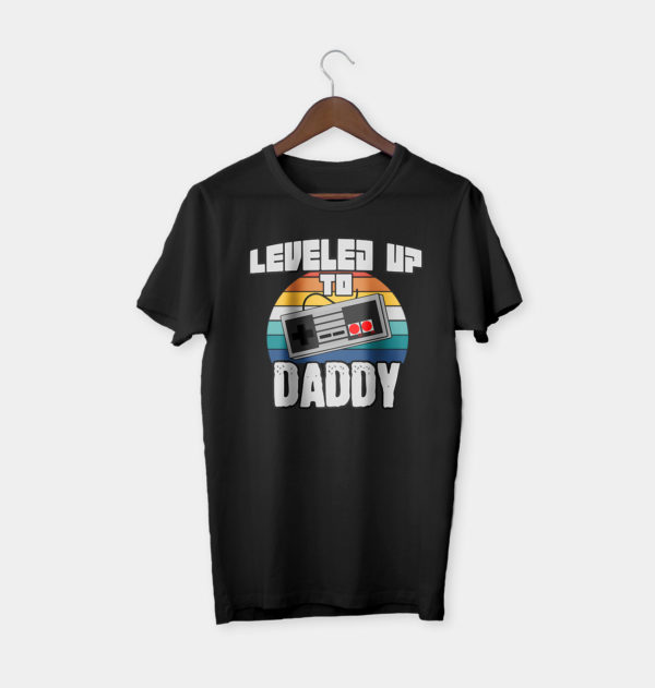 leveled up to daddy t-shirt