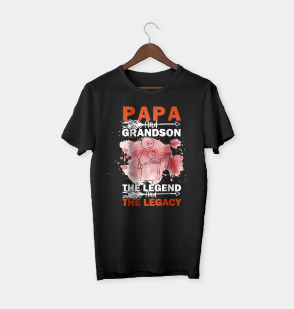 papa and grandson the legend and the legacy t-shirt, gift for best father