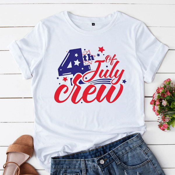 4th of july crew t-shirt