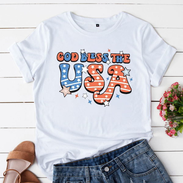 god bless the usa 4th of july t-shirt
