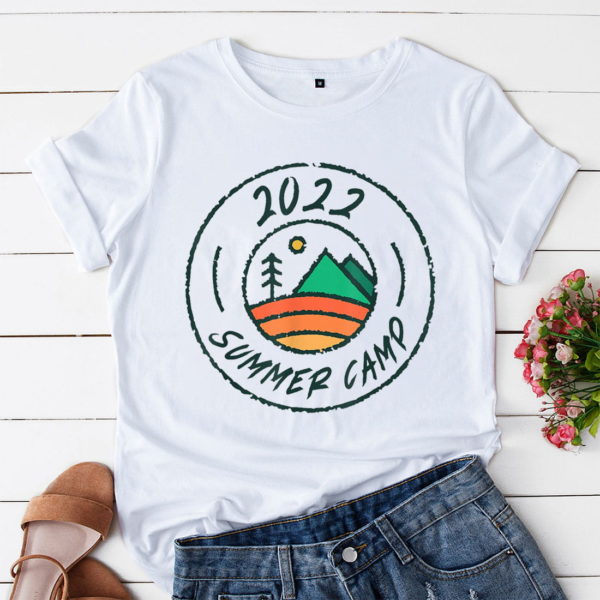 summer camp 2022 vintgae camping vacation t-shirt