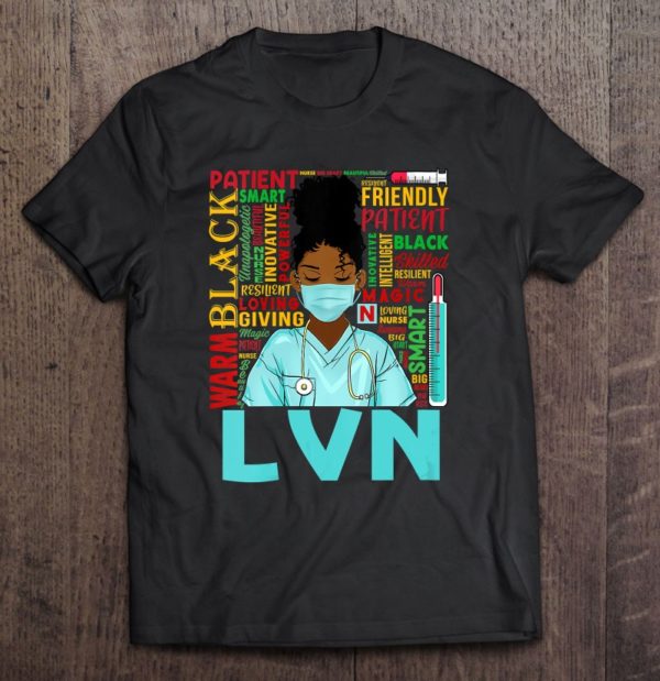 african american women black lvn nurse black history month tee shirt