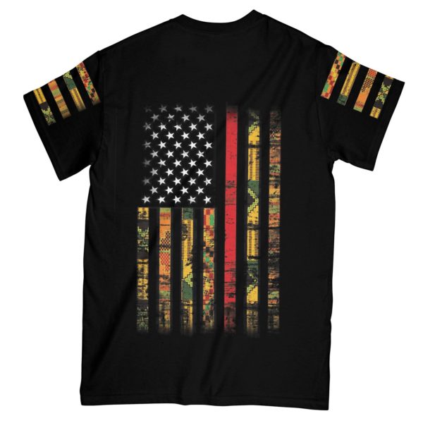 african by blood all over print t-shirt