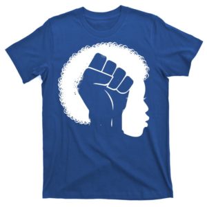 afro fist womens rights t-shirt
