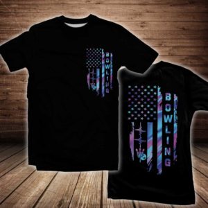 american flag bowling all over print t-shirt