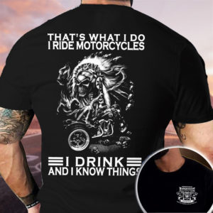 american indian skull biker all over print t-shirt