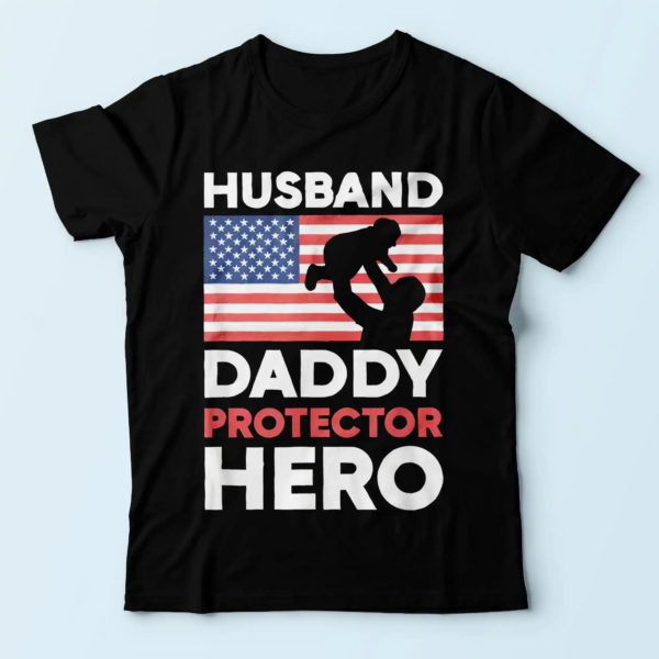 best presents for dad, husband daddy protector hero t shirt