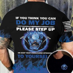 blue flame carpenter carpenter if you think full printed t-shirt