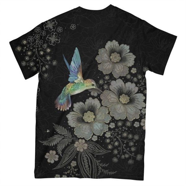 blue hummingbird all over t-shirt