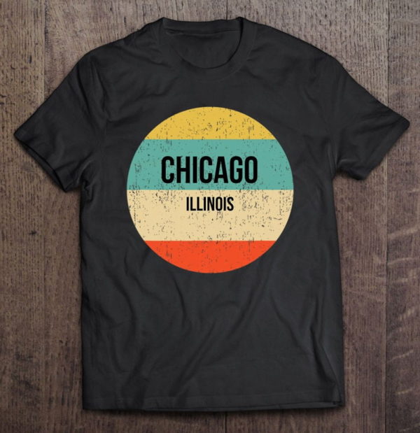 chicago illinois shirt chicago vintage retro style t-shirt