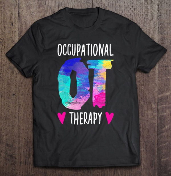 colorful ota occupational therapy occupational therapist t-shirt