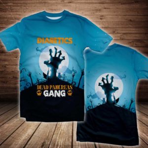 diabetics dead pancreas gang all over print t-shirt, diabetes awareness month shirt