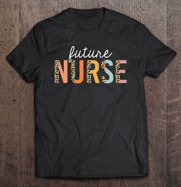 future nurse student leopard print nursing school t-shirt