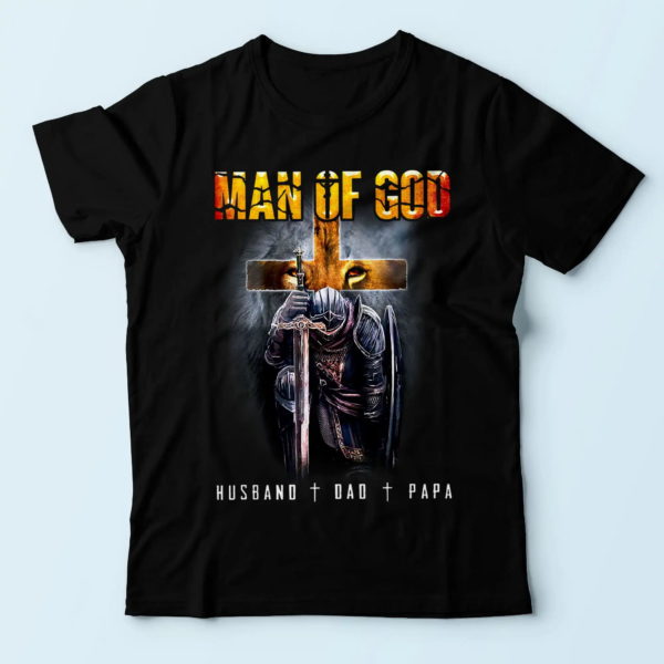 gift ideas for father, man of god husband dad papa t shirt